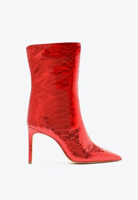 BOTA MARY SALTO FINO CANO MÉDIO VERMELHO