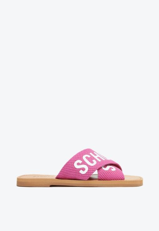 Sandália Rasteira de X Schutz Logo Pink